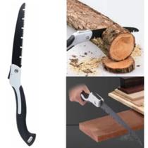 Serra Serrote Dobrável Poda Madeira Arvore Galhos Bushcraft com Cabo Ergonômetro Macio e Lâminas em Aço Carbono Super Afiada e Resistente. - Javali Center