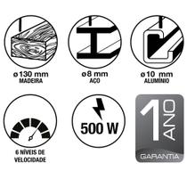 Serra Tico-Tico 500 W 127 V Tramontina para Uso Profissional Serra Tico-Tico 500 W 127 V Tramontina para Uso Profissional