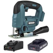 Serra Tico Tico à Bateria 18V com Carregador e Bateria 2.0 Ah WESCO Serra Tico Tico à Bateria 18V com Carregador e Bateria 2.0 Ah WESCO