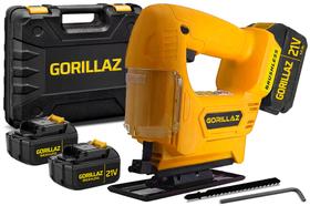Serra Tico-tico Profissional Base Ajustável Com Duas Baterias Bivolt 110/220v Gst-21v Gorillaz