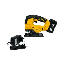 Serra Tico tico Sem fio Bateria 20v 4,0ah + Carregador Power