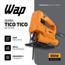 Serra Tico Tico WAP 550W WF STT01 Com Base Regulvel e Bocal de Aspirao 127V base regulável 0 a 45corte de madeira metal