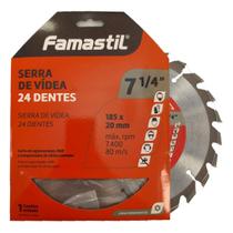Serra Videa 7 1/4" com 24 Dentes 185x20MM Famastil Serra Videa 7 1/4" com 24 Dentes 185x20MM Famastil
