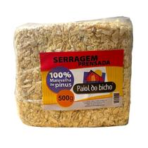 Serragem Prensada 500g 100% Maravalha De Pinus Para Roedores Hamster Gaiola