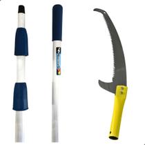 Serrote de Poda para Galhos Altos e Cabo Extensor Aluminio 6 Metros