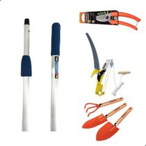 Serrote para Poda Serra Cabo Extensor 3mt Tesoura e Conjunto Jardinagem