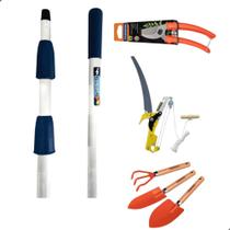 Serrote Poda Serra Cabo Extensor 6mt Tesoura e Conjunto Jardinagem Serrote Poda Serra Cabo Extensor 6mt Tesoura e Conjunto Jardinagem