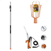Serrote Podador com Colhedor Fruta e Cabo Extensor 5 Metros Prata Tramontina
