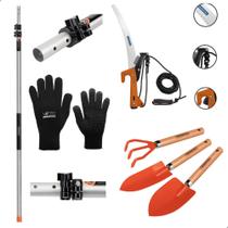 Serrote Profissional de Poda com Kit Jardinagem com Luva e Cabo 5 Metros Tramontina