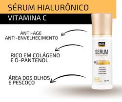 Sérum Acido Hialurônico, Vitamina C E D-pantanol - Anti Age - Shopping Line