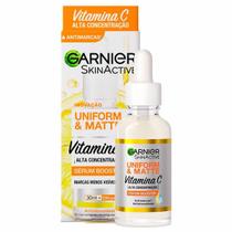 Sérum Booster Garnier Uniform&Matte 30ml - 100 Usos Antimarcas Antioliosidade Antioxidante Alta Concentração Vitamina C
