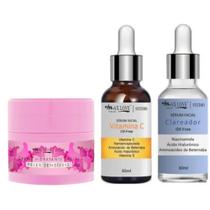 Serum Clareador Max Love + Rosa Mosqueta e Creme Facial Hidratande Leve 3 Un