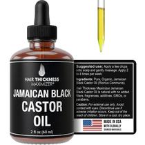 Sérum de crescimento capilar Maximizador de espessura de cabelo Óleo de rícino preto jamaicano 60mL