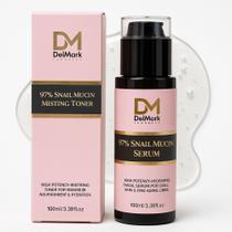 Sérum DelMark Products Snail Mucin 97% 100mL com ácido hialurônico