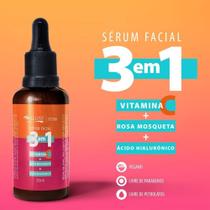 Sérum Facial 3 em 1 - Vitamina C, Rosa Mosqueta e Ácido Hialurônico - Max Love