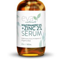 Sérum Facial Eva Naturals com Niacinamida 12%, Zinco 2% e Ácido Hialurônico