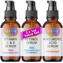 Sérum Facial GLEOW com Retinol, Vitamina C e Ácido Hialurônico - 90ml