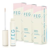 Serum intensificador de sobrancelhas FEG Natural Growth, pacote com 3 tubos de 3 mL