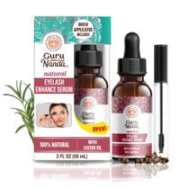 Sérum para melhorar os cílios GuruNanda, óleo de rícino natural, 60 ml