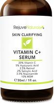 Sérum rejuvenescedor de vitamina C 20% com ácido hialurônico 5% 30mL