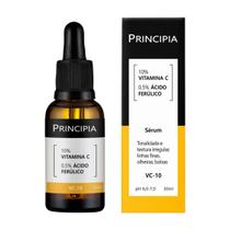 Sérum Vitamina C 10% + Ácido Ferúlico Principia Skincare VC-10 - Antioxidante com 30ml - PRINCIPIA