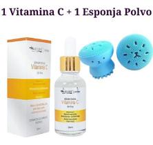 Sérum Vitamina C Para Rosto Anti Idade + Esponja Polvo