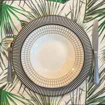 Serviço Americano Jacquard Ramos Verde - 35 x 45cm Serviço Americano Jacquard Ramos Verde - 35 x 45cm