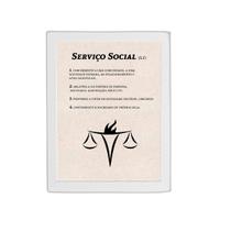 Serviço Social Dicionário Quadro Moldura Branca 60X40Cm