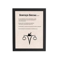 Serviço Social Dicionário Quadro Moldura Preta 60X40Cm Serviço Social Dicionário Quadro Moldura Preta 60X40Cm