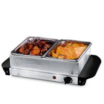 Servidor de buffet e aquecedor de alimentos OVENTE FW152S 2x1,5L inoxidável