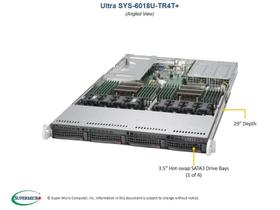 Servidor Supermicro SuperServer 6018U-TR4T+ com Xeon E5-2650l V3 24C e 32GB de RAM