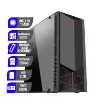 Servidor Torre G-FIRE HTS-03 Intel i5 10 Geração 16GB SSD 256GB NVMe HD 2TB 500W 80+