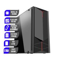 Servidor Torre G-FIRE HTS-04 Intel i5 10 Geração 16GB SSD 256GB NVMe HD 4TB 500W 80+