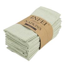 Servilletas de Algodón y Lino INFEI Paquete de 12 40x40 cm Verde Servilletas de Algodón y Lino INFEI Paquete de 12 40x40 cm Verde