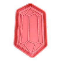 Servindo Borad Crystal Epoxy Mold Coaster Cup Mat Crystal Mold Ruby Shape Tray Silicone Mold Fruit Plate Casting Mold - Rosa