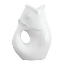 Servindo Pitcher Gurgle Pot White Stoneware, capacidade de 1250 ml Servindo Pitcher Gurgle Pot White Stoneware, capacidade de 1250 ml