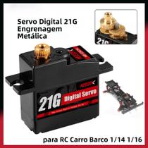 Servo Digital Mini 21G À Prova d'Água Com Engrenagem De Metal Para Carro RC 1/14 1/16 1/18, Drone,
