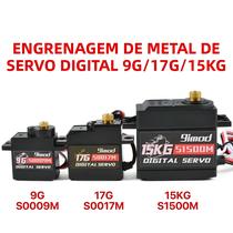 Servo Motor Digital De Engrenagem Metálica De Alto Torque 9g 17g 15kg Para Direção De Carro RC 1:8
