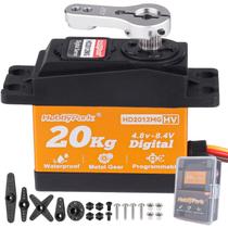 Servo Motor HobbyPark Waterproof 20KG, engrenagem de metal de alto torque Servo Motor HobbyPark Waterproof 20KG, engrenagem de metal de alto torque