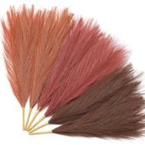 Serwalin de capim-dos-pampas artificial 45 cm, laranja/vinho, 6 unidades