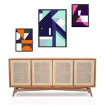 Set 3 Quadros Abstratos Cores Pantone - com vidro Set 3 Quadros Abstratos Cores Pantone - com vidro