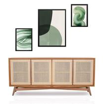 Set 3 Quadros Abstratos Nuances Verdes Set 3 Quadros Abstratos Nuances Verdes