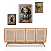 Set 3 Quadros Artes Egípcias - com vidro Set 3 Quadros Artes Egípcias - com vidro