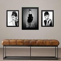 Set 3 Quadros Audrey Bonequinha De Luxo - Com Vidro