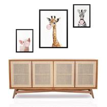 Set 3 Quadros Bichinhos Bubble Gum Set 3 Quadros Bichinhos Bubble Gum