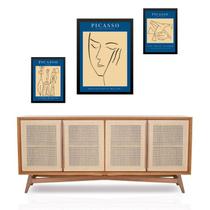 Set 3 Quadros Desenhos Picasso - Azul Set 3 Quadros Desenhos Picasso - Azul