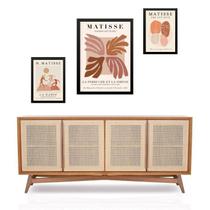 Set 3 Quadros Matisse Tons Nudes - Com Vidro