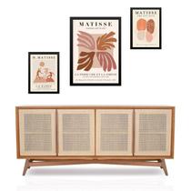 Set 3 Quadros Matisse Tons Nudes - com vidro