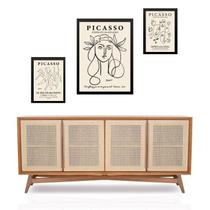 Set 3 Quadros Obras Minimalistas Picasso - com vidro Set 3 Quadros Obras Minimalistas Picasso - com vidro