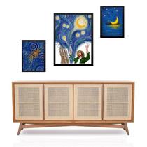 Set 3 Quadros Vida De Van Gogh - com vidro Set 3 Quadros Vida De Van Gogh - com vidro